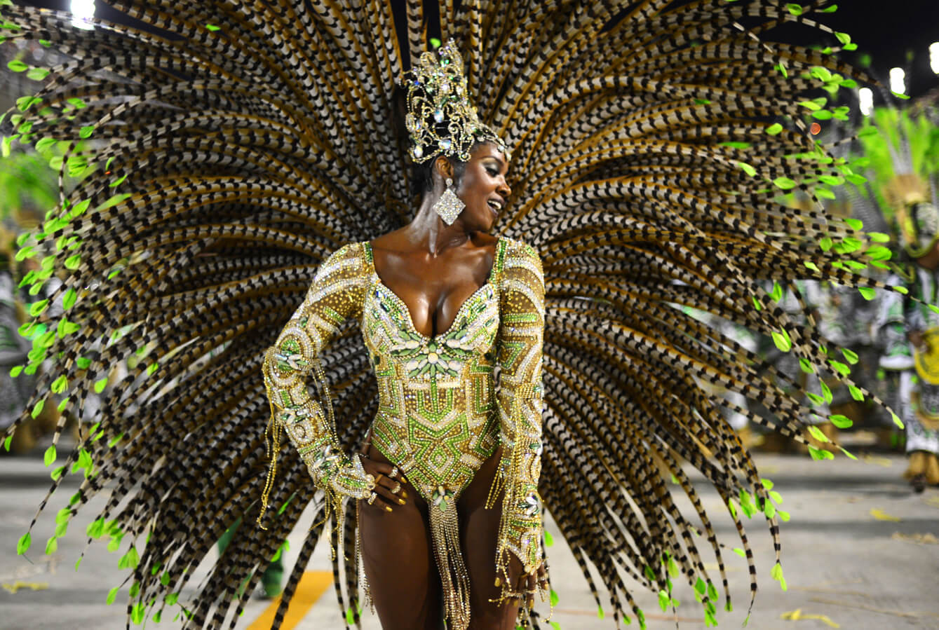 carnival dancer performing vibrant festival dance on stage